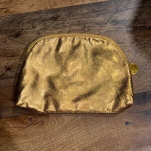 Gold Women's Clutch/ Makeup bag